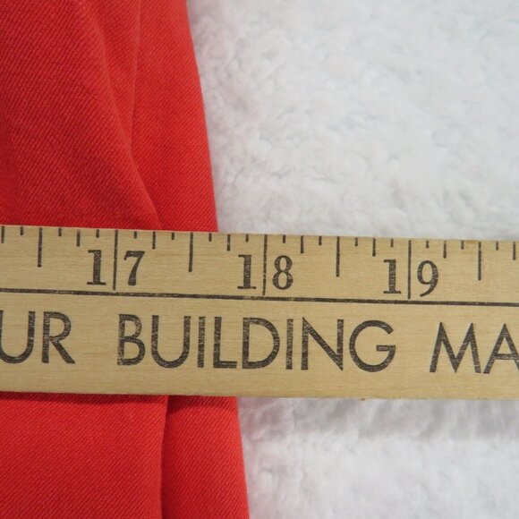 Talbots Pants Womens Size 12 Petite Chatham Crop Red Side Zip Scallop Ankle Hem - Picture 4 of 10